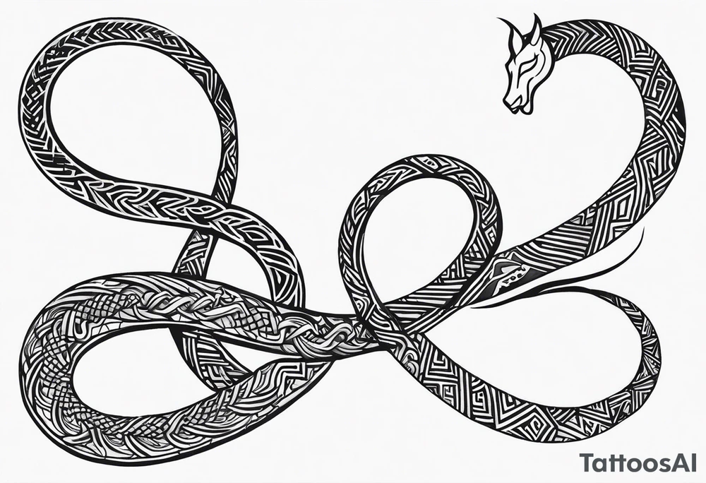 norse mythology world serpent tattoo idea