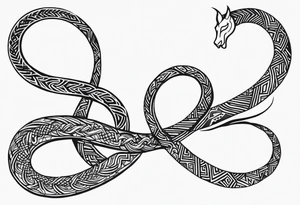 norse mythology world serpent tattoo idea