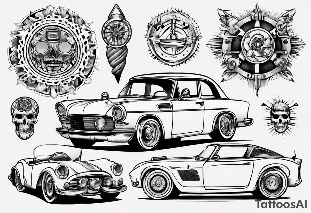 Car parts tattoo idea