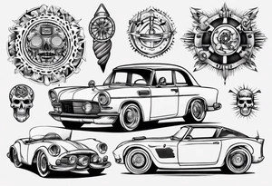 Car parts tattoo idea