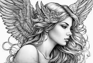 angel in the sky tattoo idea