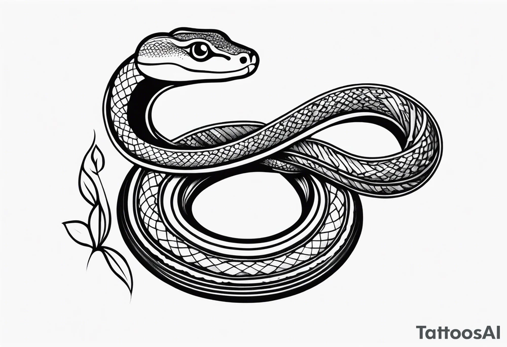 Snake in american traditional aestetics tattoo idea