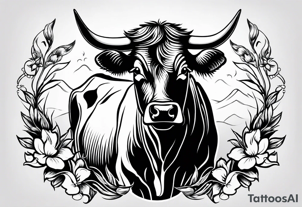 cow tattoo idea