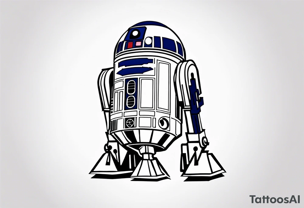Simple, small R2-D2 from Star Wars, with initials R2D2J tattoo idea Simple, small R2-D2 from Star Wars, with initials R2D2J tattoo idea