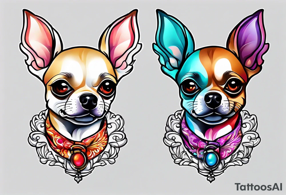 Funny chihuahua tattoo idea