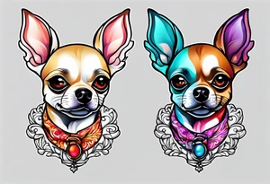 Funny chihuahua tattoo idea