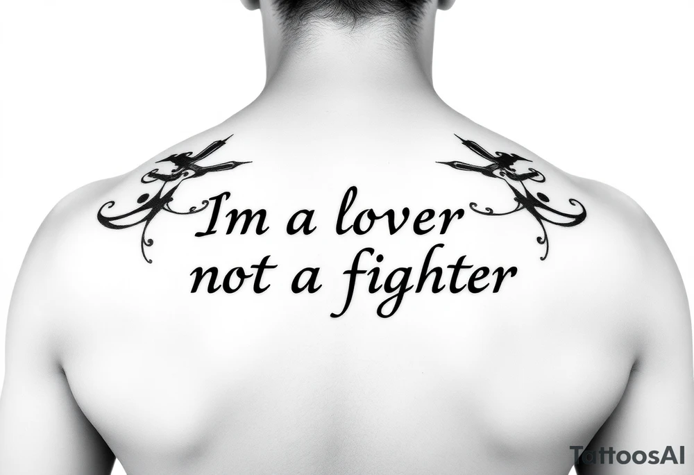 im a lover not a fighter tattoo idea