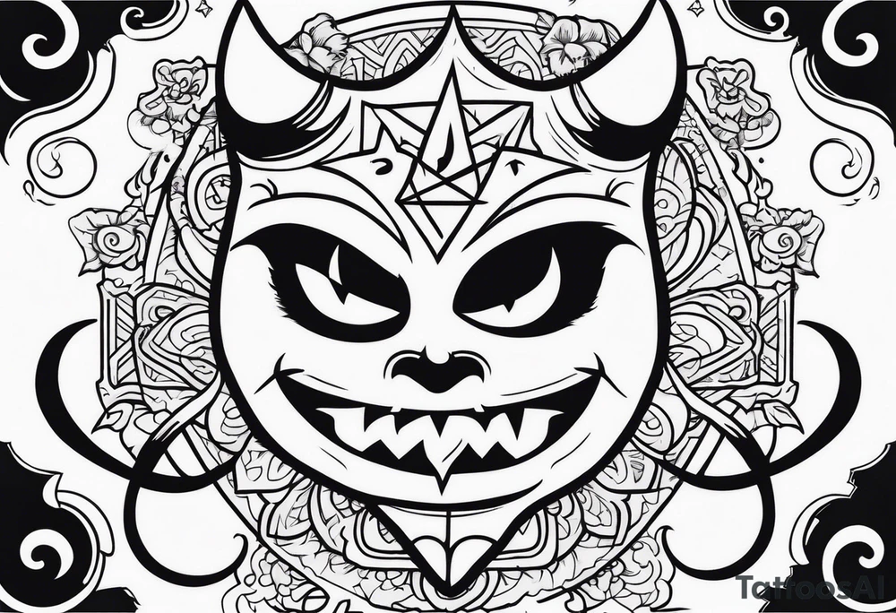 Satanic tattoo idea