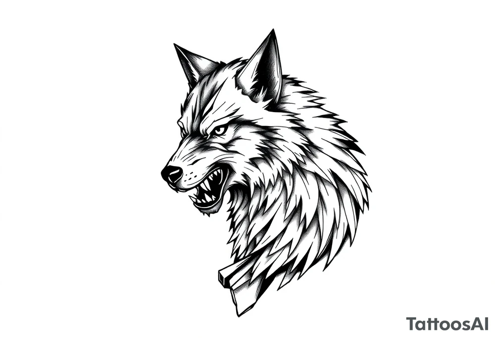 Little red riding hood and big bad wolf tattoo idea