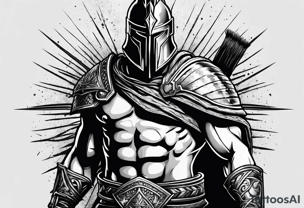 spartan warrior tattoo idea
