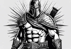 spartan warrior tattoo idea