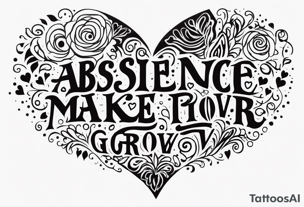 Absence makes the heart grow fonder tattoo idea