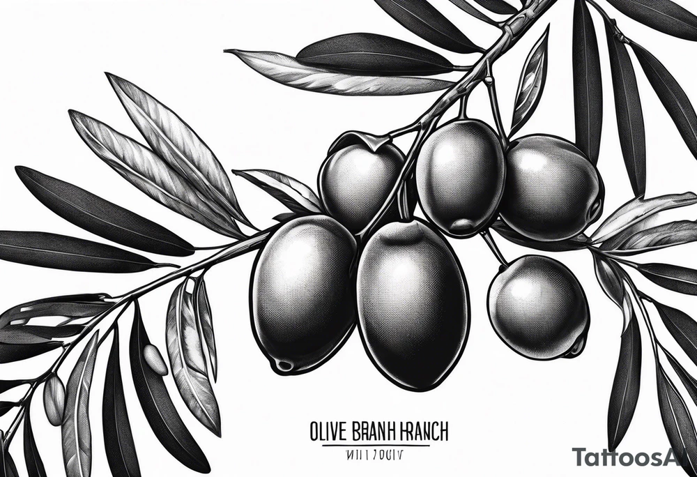 Olive branch tattoo idea