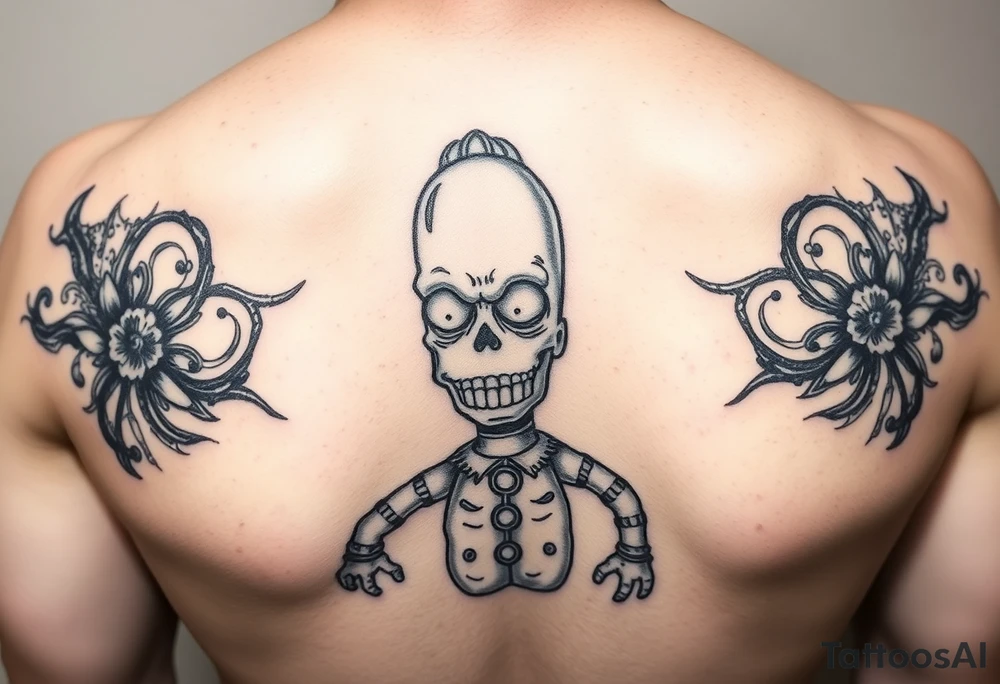 Voodoo doll that looks like Homer Simpson tattoo idea