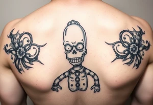 Voodoo doll that looks like Homer Simpson tattoo idea