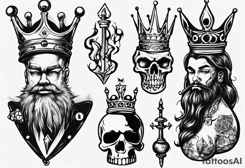 pawn and king tattoo idea