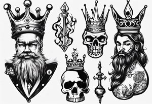 pawn and king tattoo idea