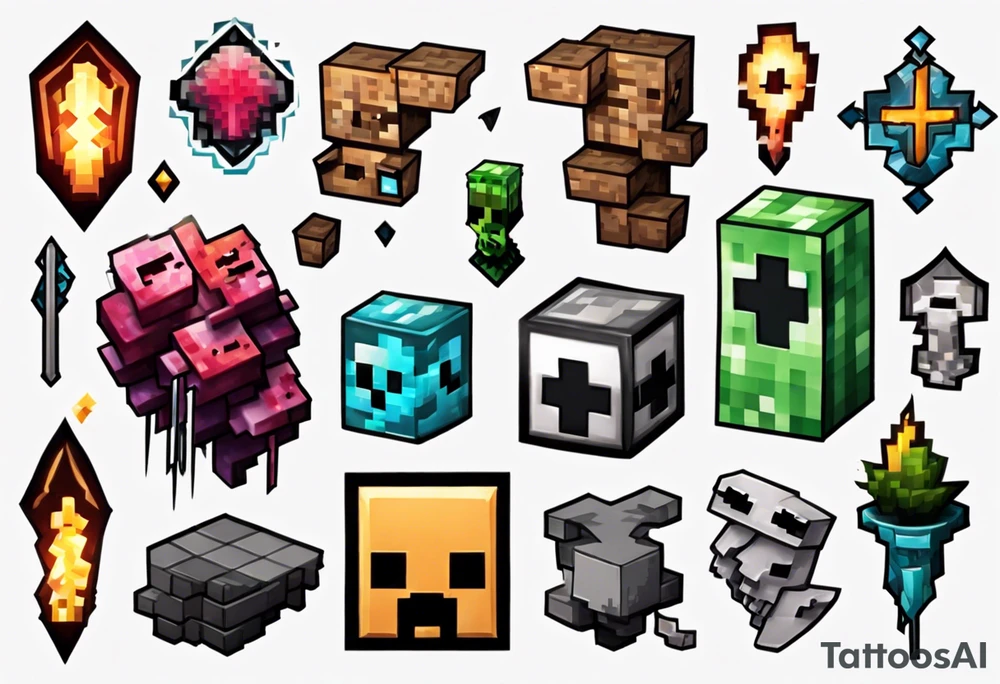 Minecraft tattoo idea