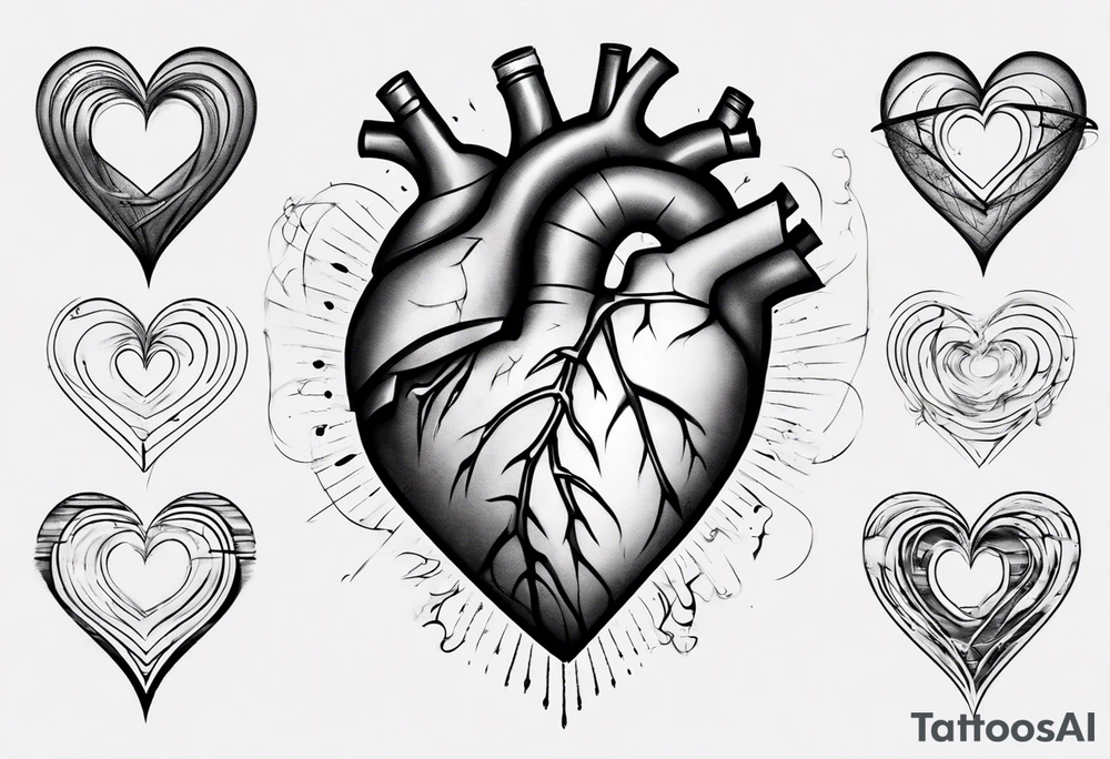 A heart with a CTG line. tattoo idea