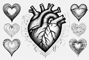 A heart with a CTG line. tattoo idea