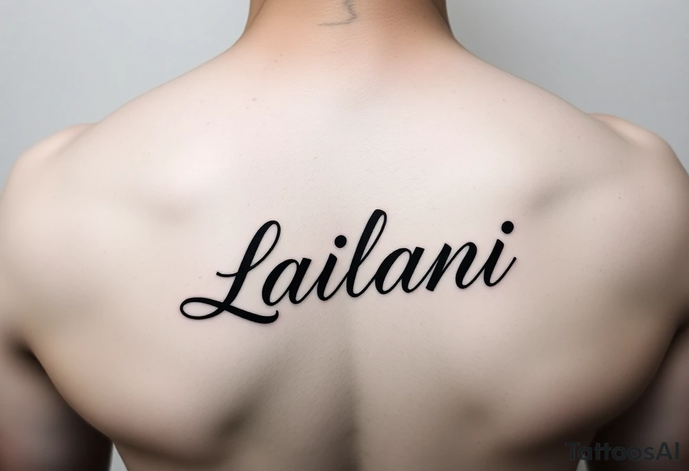 The name Lailani on left forearm tattoo idea