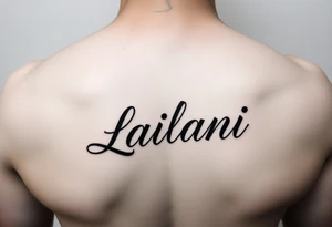 The name Lailani on left forearm tattoo idea