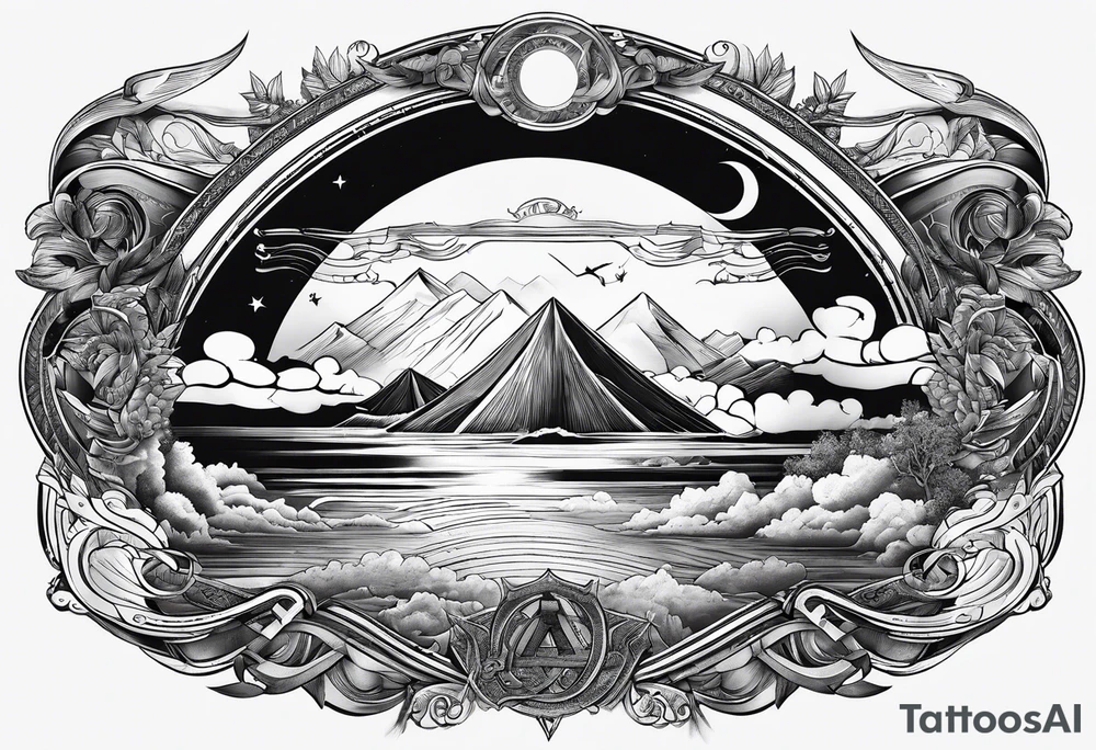 Noah’s arc with names tattoo idea