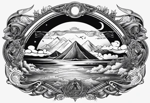Noah’s arc with names tattoo idea