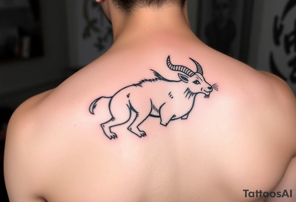 dog, rat, goat, ox street japanese style tattoo idea