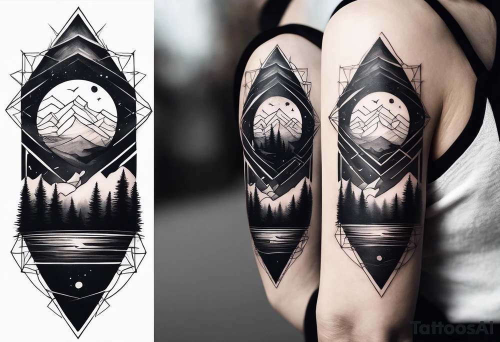 a tattoo that shows solitude calmness and strength tattoo idea
