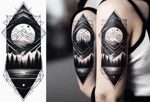 a tattoo that shows solitude calmness and strength tattoo idea