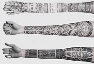 men’s arm sleeve, 1/18/70 Roman numeral, 8/31/62 Roman numeral tattoo idea