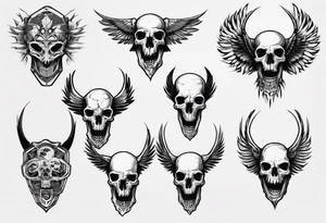 condor skull tattoo idea