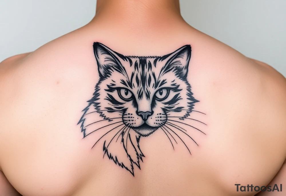 black cat tattoo idea