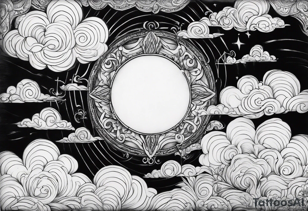 2006 ,clouds, cross Capricorn tattoo idea