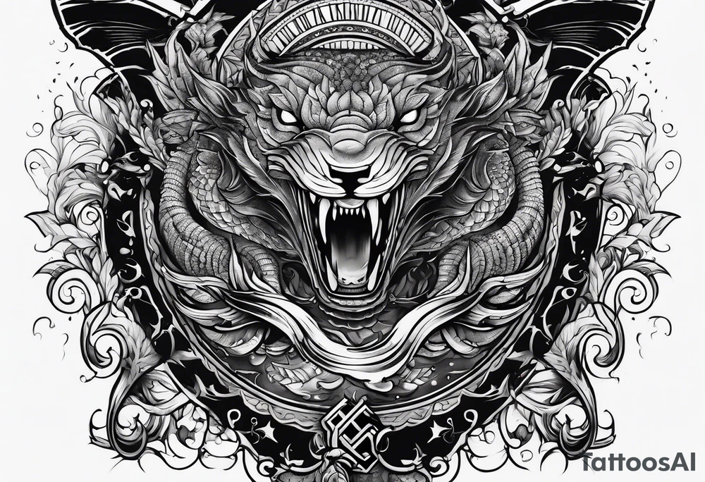 Leviathan forearm tattoo tattoo idea