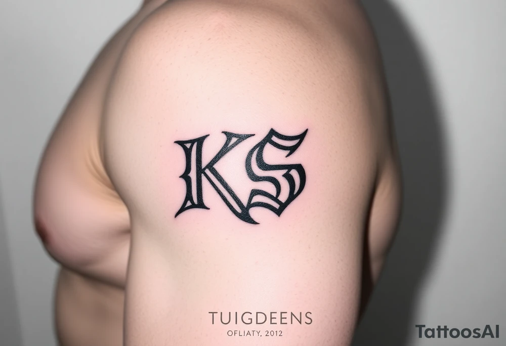 Tatuaje de Hongo que encima  tenga escritas las letras "KS" tattoo idea