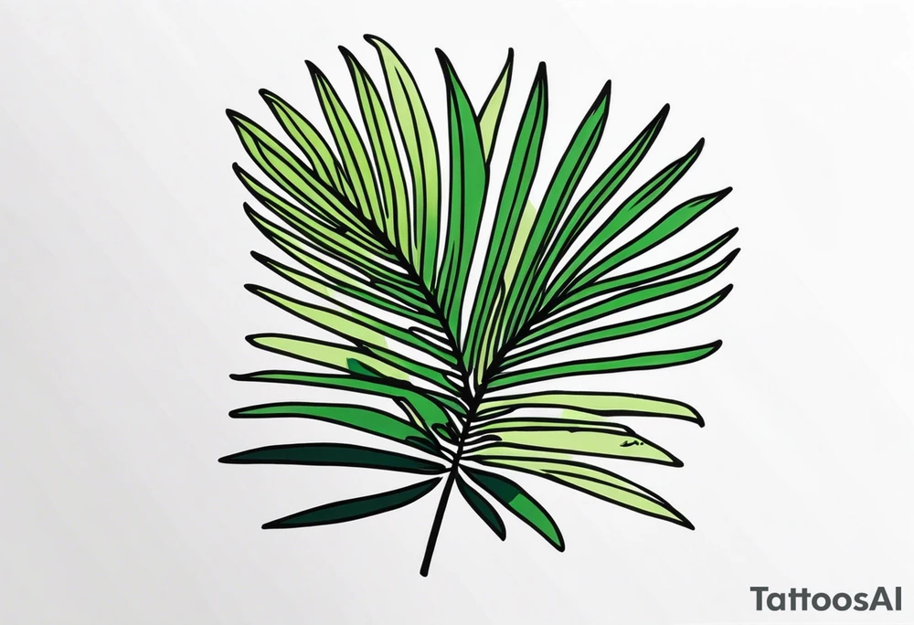 Palm leaf tattoo idea