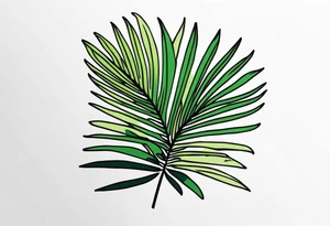Palm leaf tattoo idea