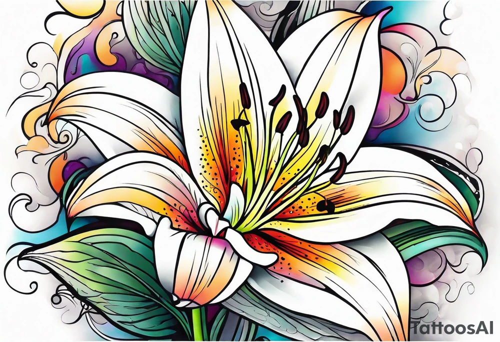 lily flower tattoo idea