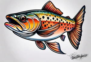 cutthroat trout tattoo idea
