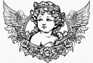 renaissance style cherub tattoo tattoo idea