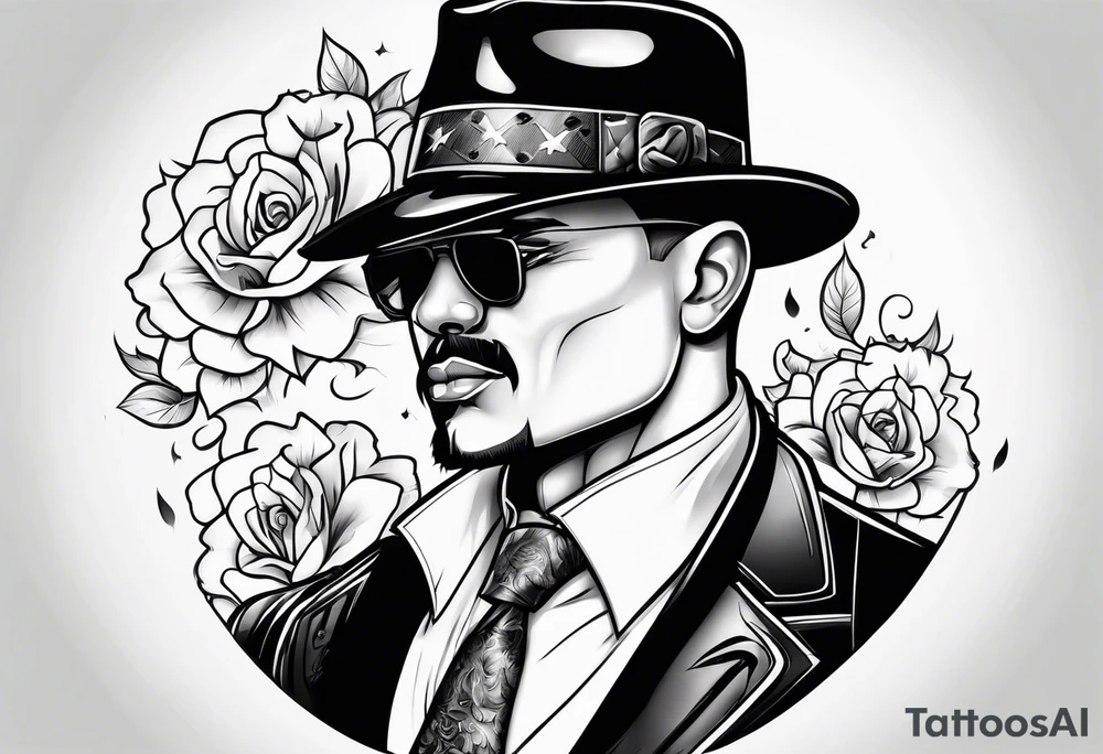 Gangster cartoon tattoo idea