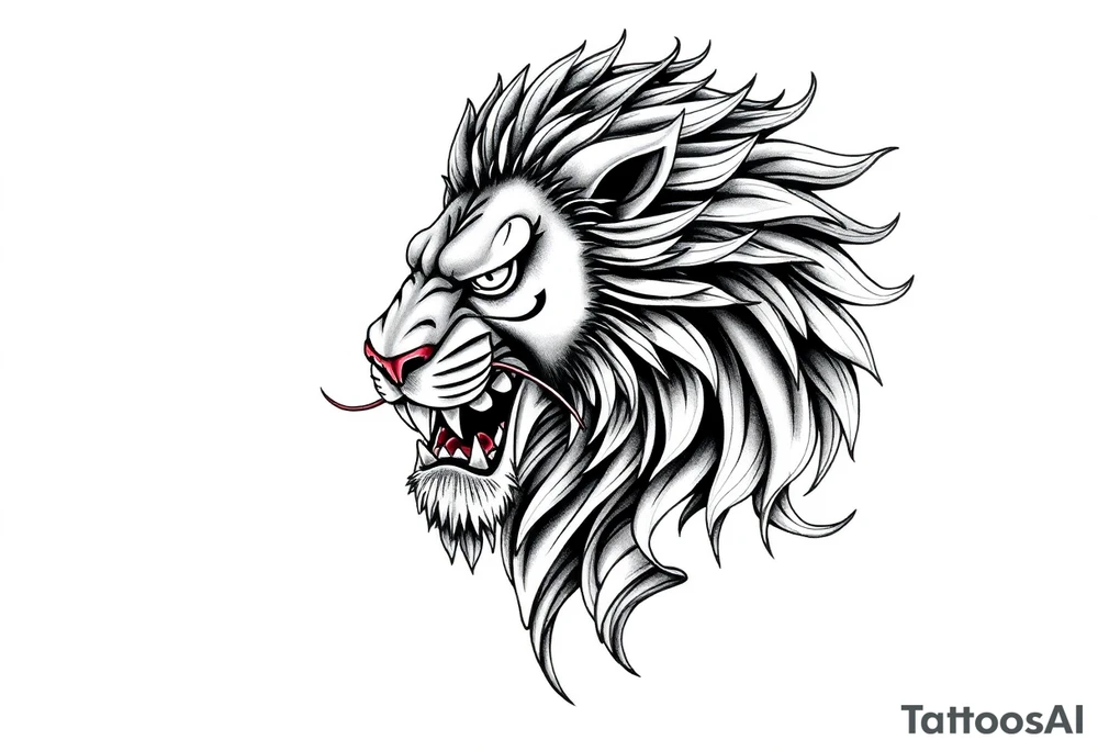a majestic lion tattoo idea