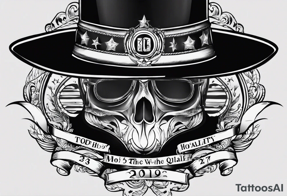 Book cover with "Howard 22.07.1937 - 23.03.2023" and a pen.  No photo on the book, just the words. tattoo idea