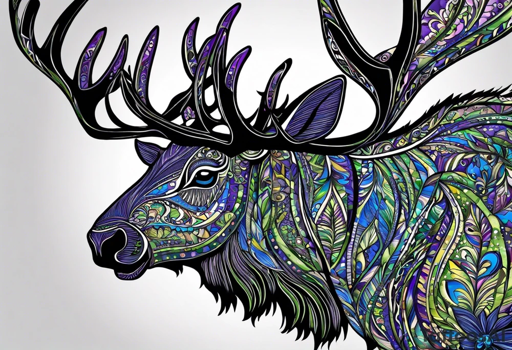 I'm trying to find a DESIGN for a tattoo to memorialize my late mom. 
Her name is Robin. She loved mountains, wildlife (mooses, birds etc) and dogs. Her favorite colors were kobalt blue, purple and green. She was very creative and had an eye for design. Favorite song was Rocky mountain high. She loved plants and flowers too. 
I'd like the design to  be black outline, a stand alone image with no background. 4×10 inches tattoo idea