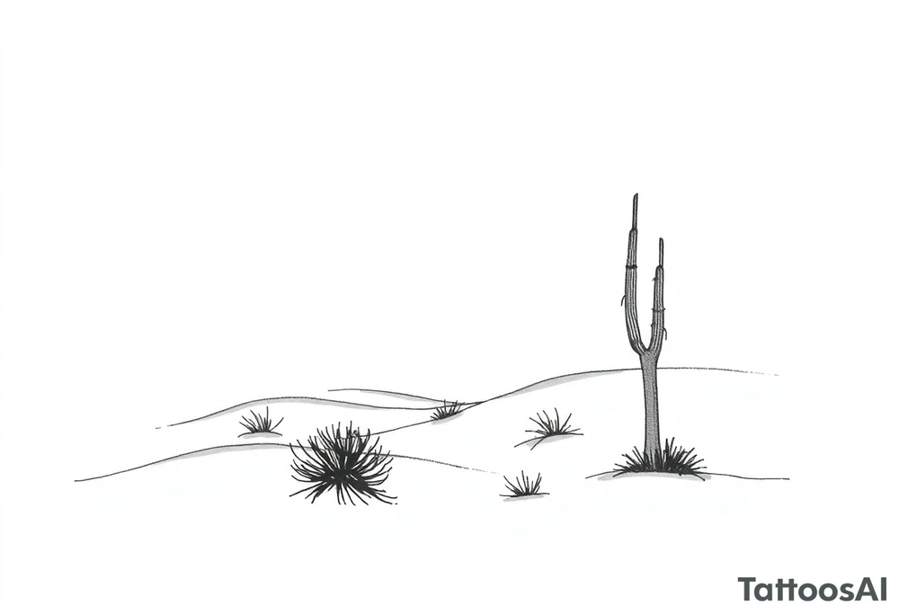 Desert landscape tattoo idea