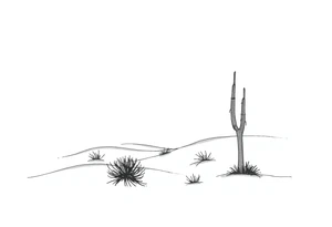 Desert landscape tattoo idea