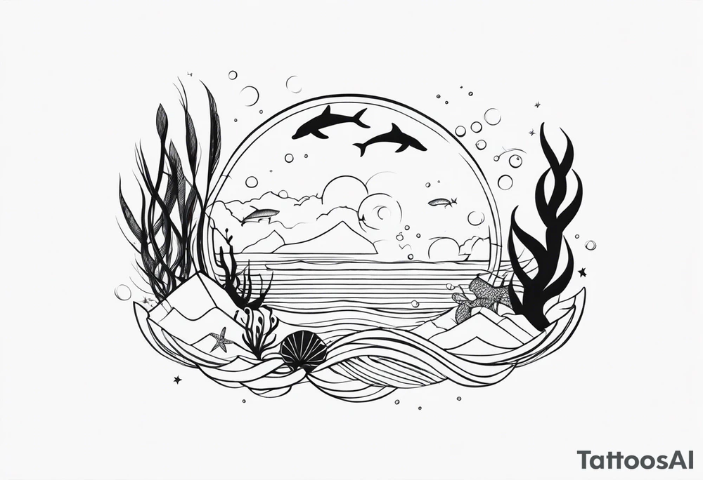 Sea themed tattoo idea