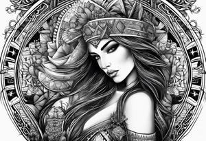 Quiero diseños para todo el brazo con tema egipcio entre dioses tattoo idea